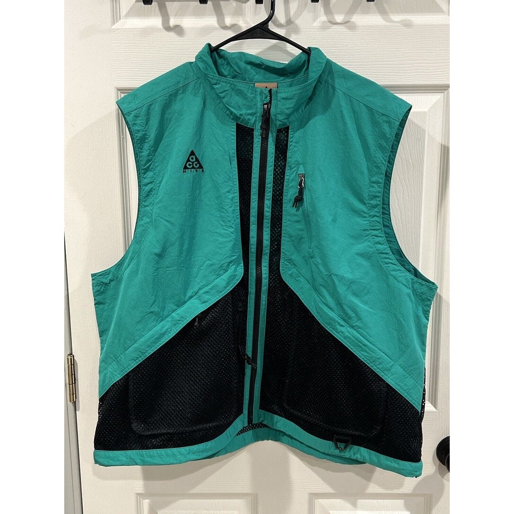 Nike ACG NRG Gilet Utility Vest Jacket Men Sz XL Gorp Core Hiking Teal Vest - Picture 3 of 9